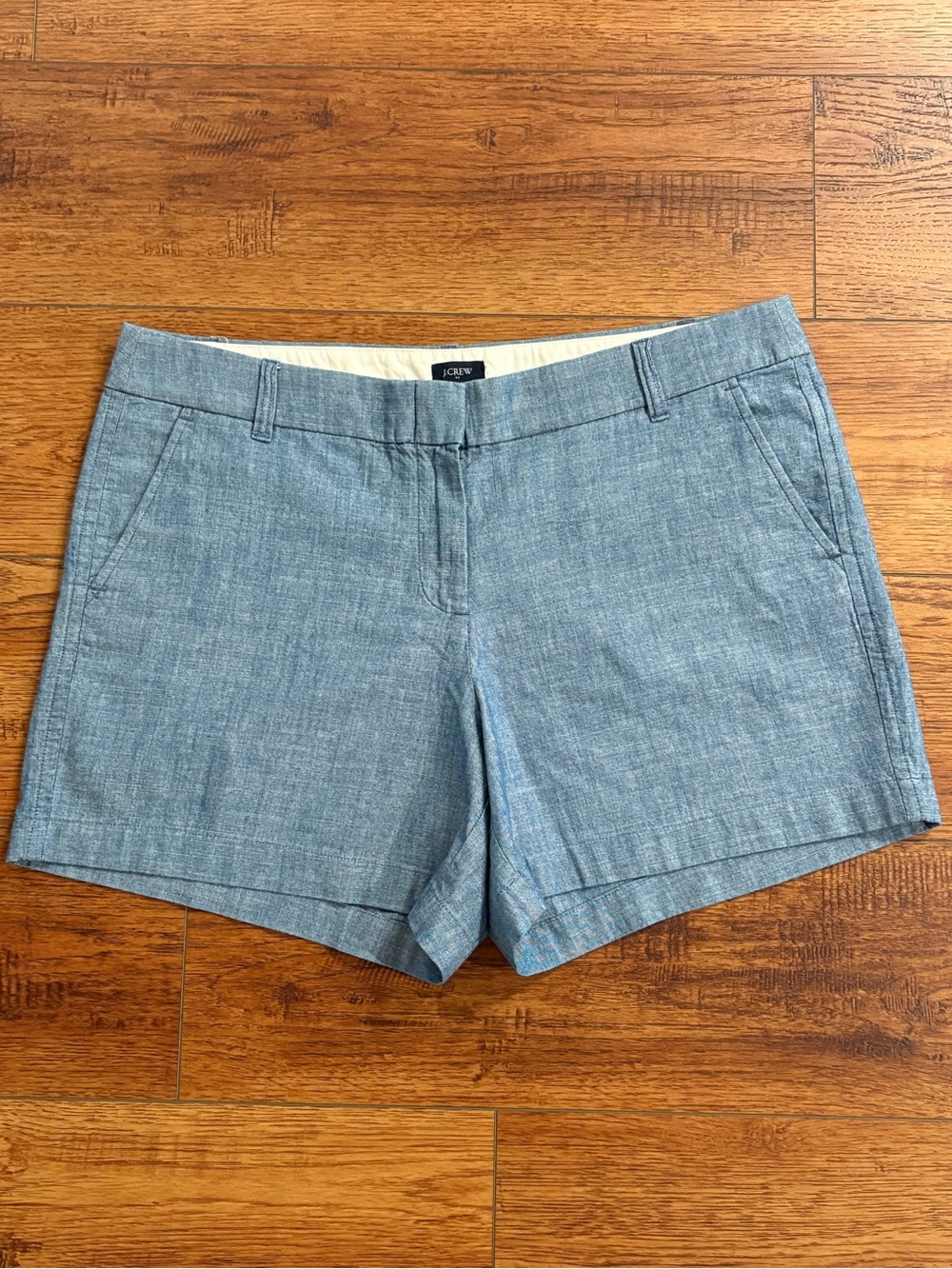 J.Crew Chambray Blue 100% Cotton Shorts Women’s Size 14